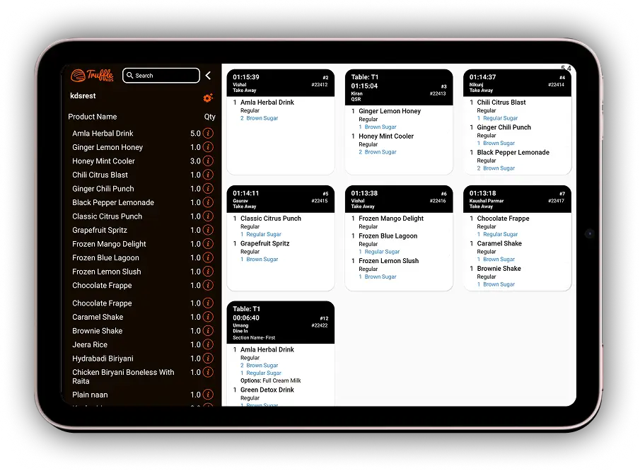 Kitchen Display System Dashboard