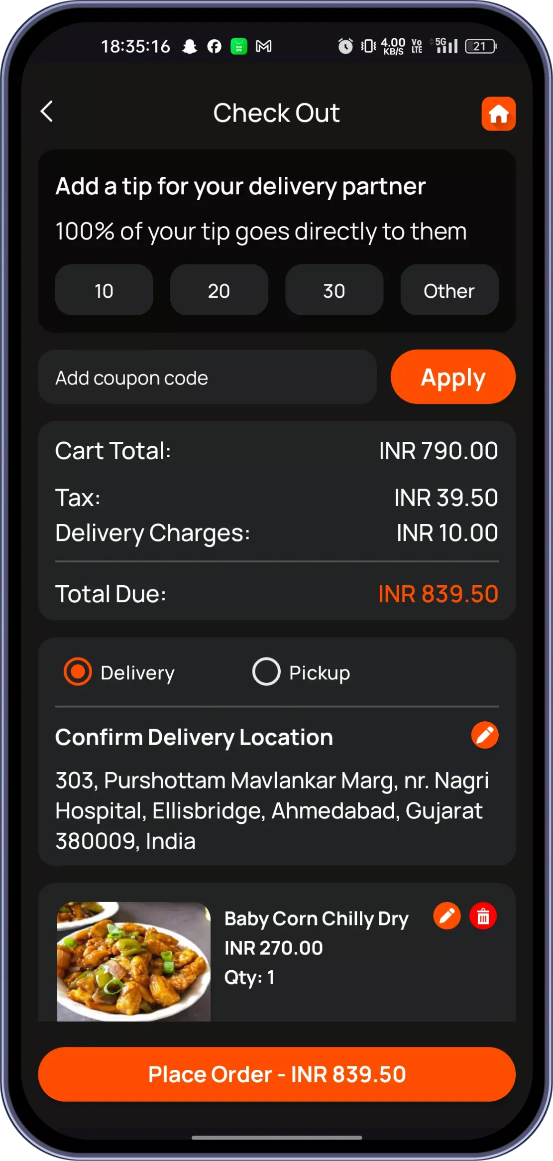 Restaurant Inventory Management App